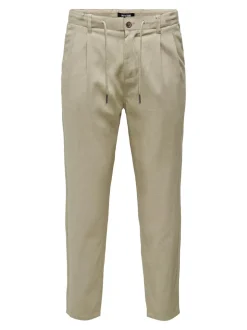 ONSLEO Tapered Fit - Cropped Lino Pantaloni chino