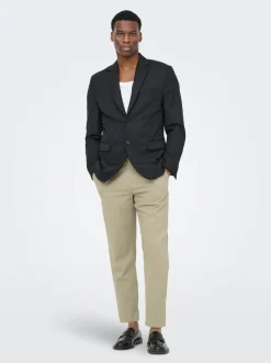 ONSLEO Tapered Fit - Cropped Lino Pantaloni chino