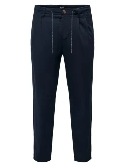 ONSLEO Tapered Fit - Cropped Lino Pantaloni chino