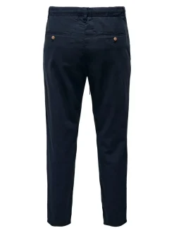 ONSLEO Tapered Fit - Cropped Lino Pantaloni chino