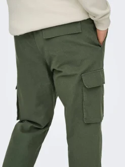 ONSLINUS Tapered Fit Lino Pantaloni cargo
