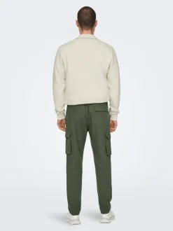 ONSLINUS Tapered Fit Lino Pantaloni cargo