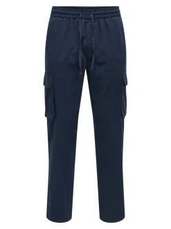 ONSLINUS Tapered Fit Lino Pantaloni cargo