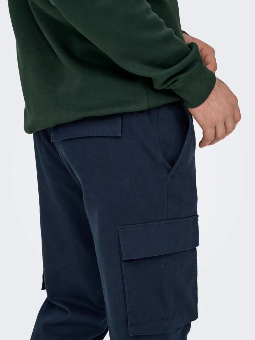 ONSLINUS Tapered Fit Lino Pantaloni cargo