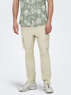 ONSLINUS Tapered Fit Lino Pantaloni cargo
