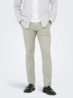 ONSMARK Tapered Fit Lino Pantaloni chino