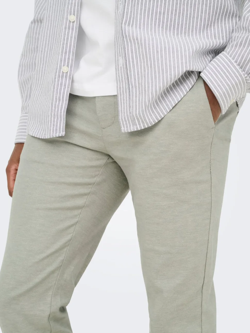 ONSMARK Tapered Fit Lino Pantaloni chino