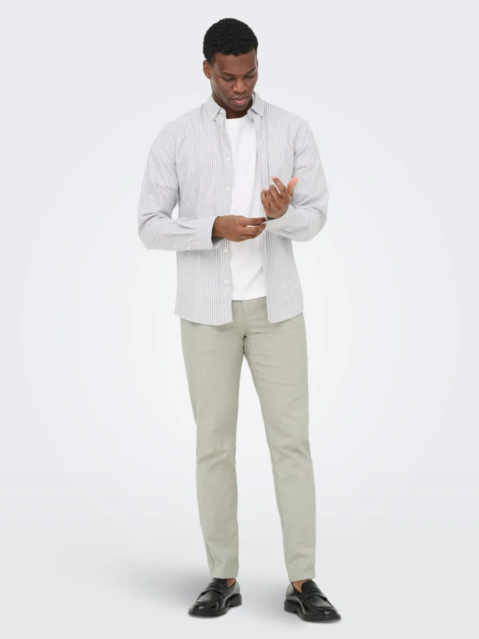 ONSMARK Tapered Fit Lino Pantaloni chino