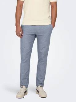 ONSMARK Tapered Fit Lino Pantaloni chino
