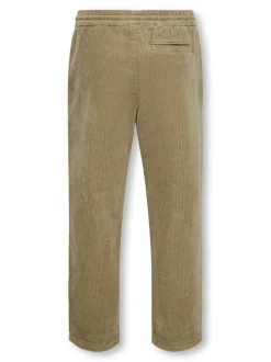 OSJLINUS Tapered Fit Corduroy Pantaloni