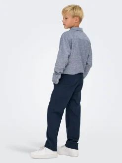 OSJLINUS Tapered Fit Lino Pantaloni