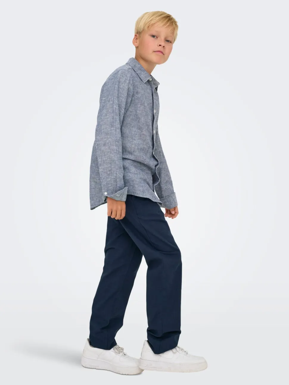 OSJLINUS Tapered Fit Lino Pantaloni