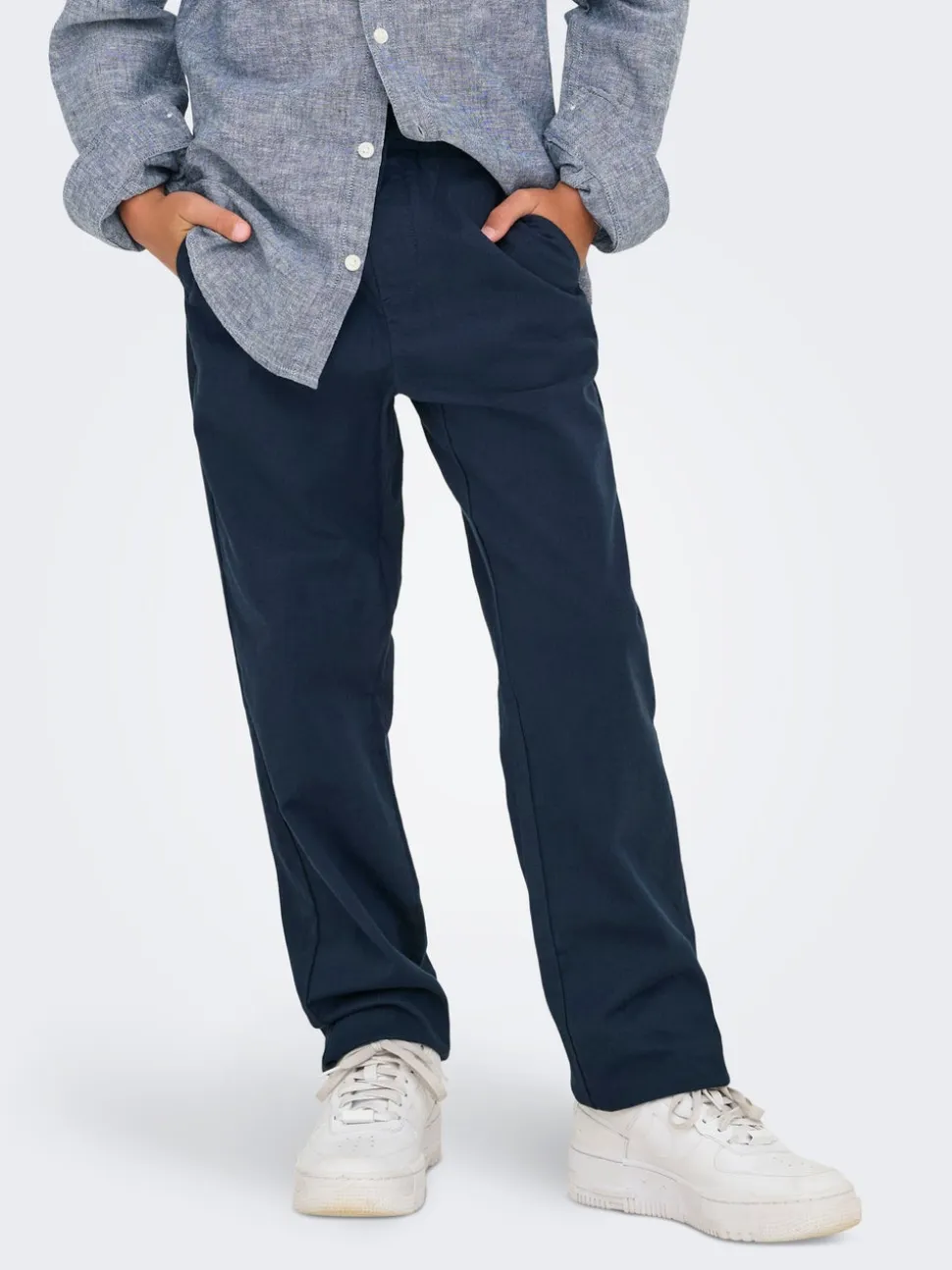 OSJLINUS Tapered Fit Lino Pantaloni